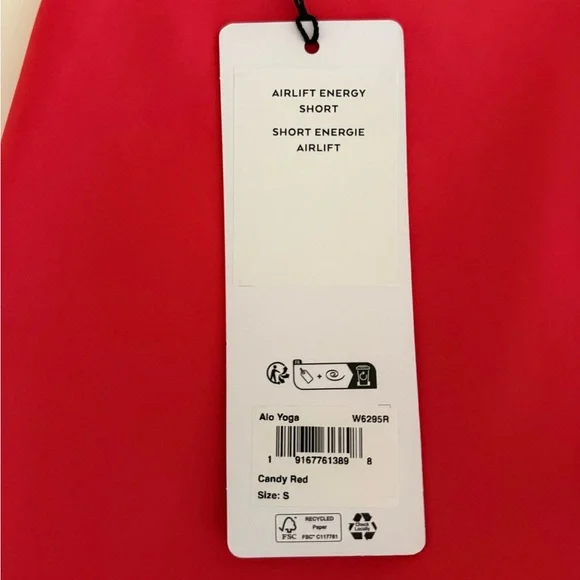 Alo Yoga 5” Airlift Energy Short - Candy Red NWT - Picture 7 of 7